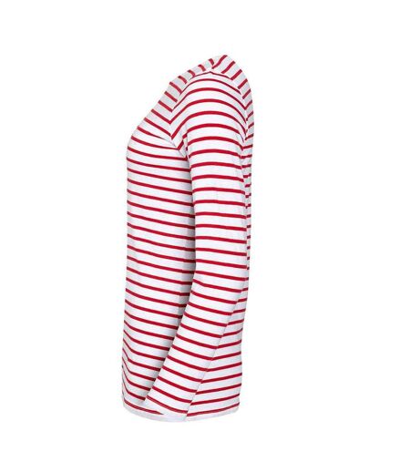 T-shirt Marine Femme Blanc Rouge SOLS