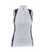 Womens/ladies newbel contrast panel sleeveless show shirt navy Aubrion