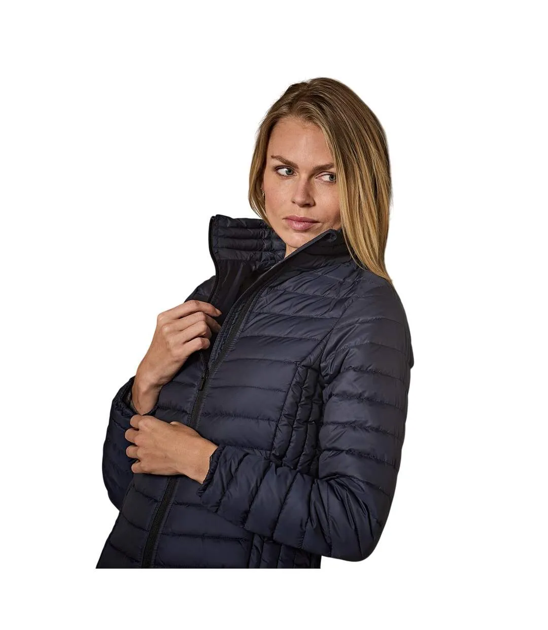 Womens/ladies Padded Jacket Deep Navy Tee Jays-4