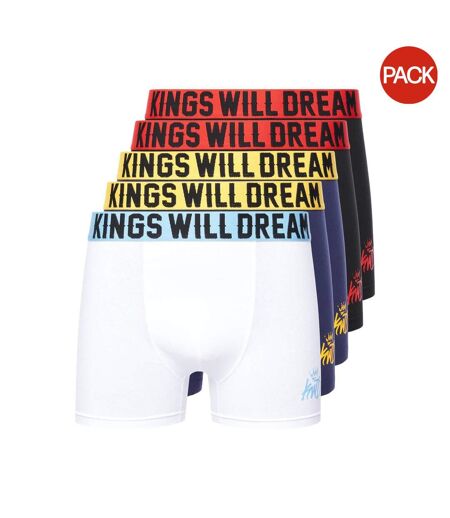 Pack of 5  Mens kingcore boxer shorts  multicoloured Kings Will Dream