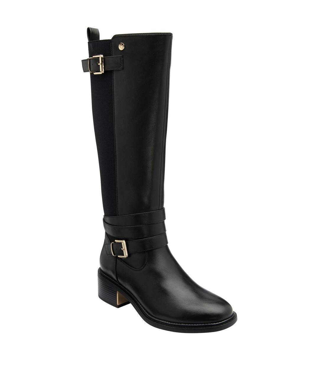 Womens/ladies Freya Leather Knee-high Boots Black Lotus Shoes-1