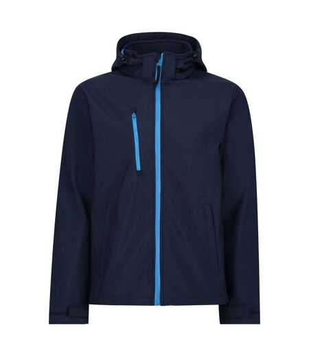 Mens Venturer 3 Layer Hooded Soft Shell Jacket Navy French Blue Regatta