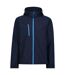 Mens Venturer 3 Layer Hooded Soft Shell Jacket Navy French Blue Regatta-2