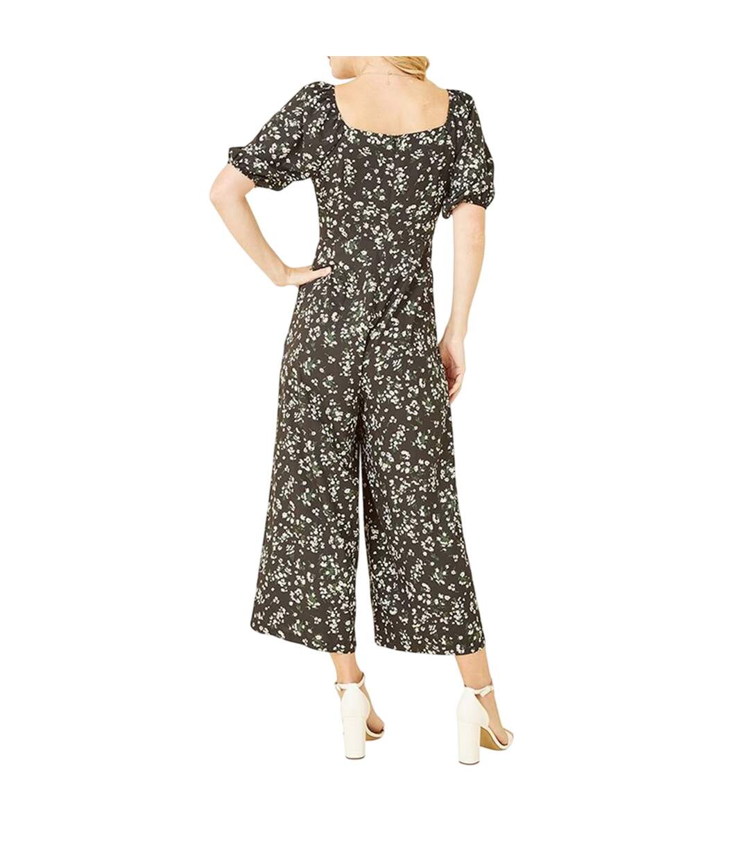 Womens/ladies Daisy Sweetheart Jumpsuit Black Mela London-3