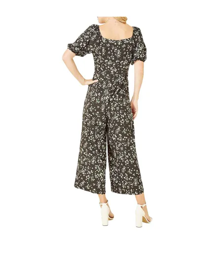 Womens/ladies Daisy Sweetheart Jumpsuit Black Mela London
