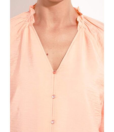 Chemisier raglan ample col V boutonné