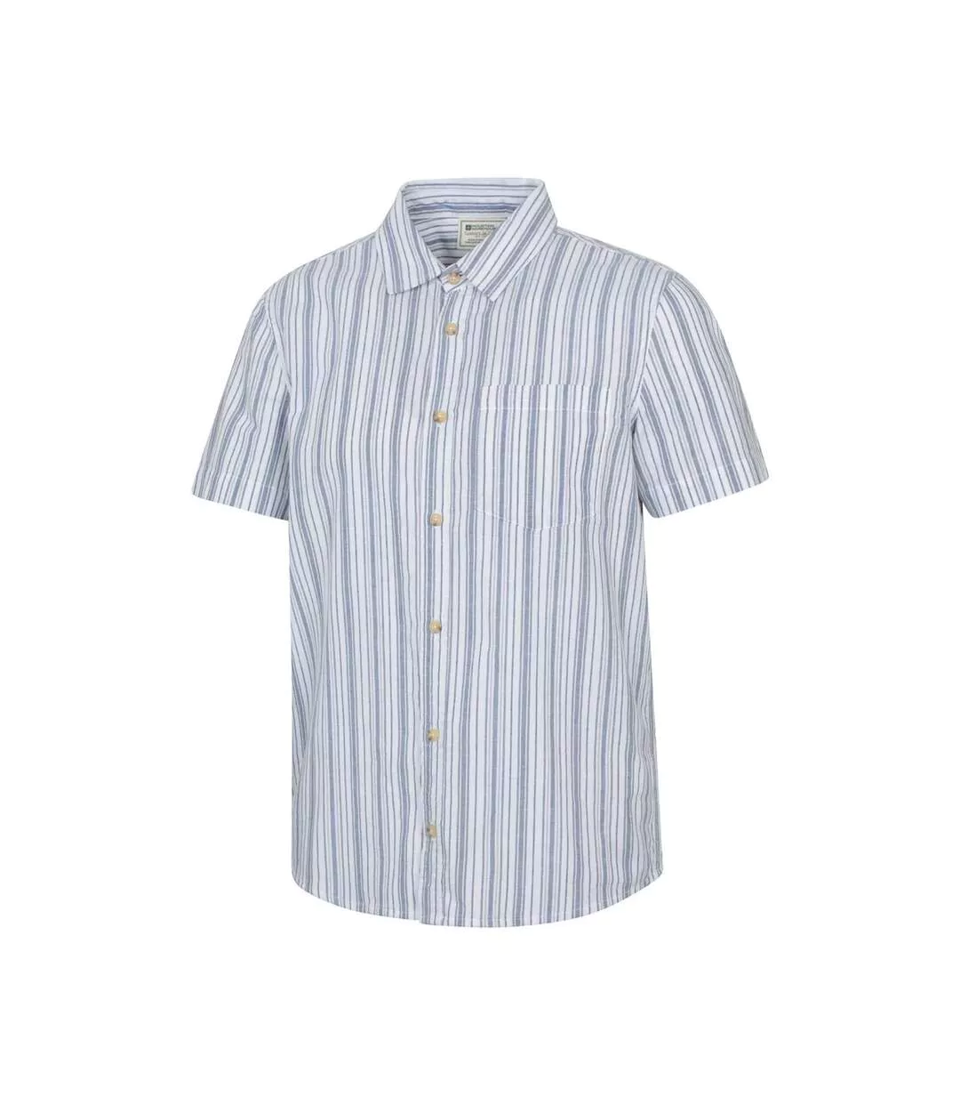 Chemise Manches Courtes Motif/style À Rayures Derby Homme Bleu Mountain Warehouse-3
