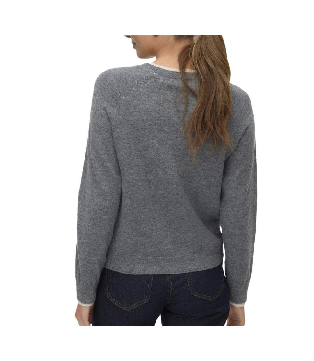 Pull gris femme vero moda wonderful-2
