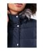 Hype Womens/Ladies Faux Fur Trim Padded Jacket (Navy) - UTHY6830