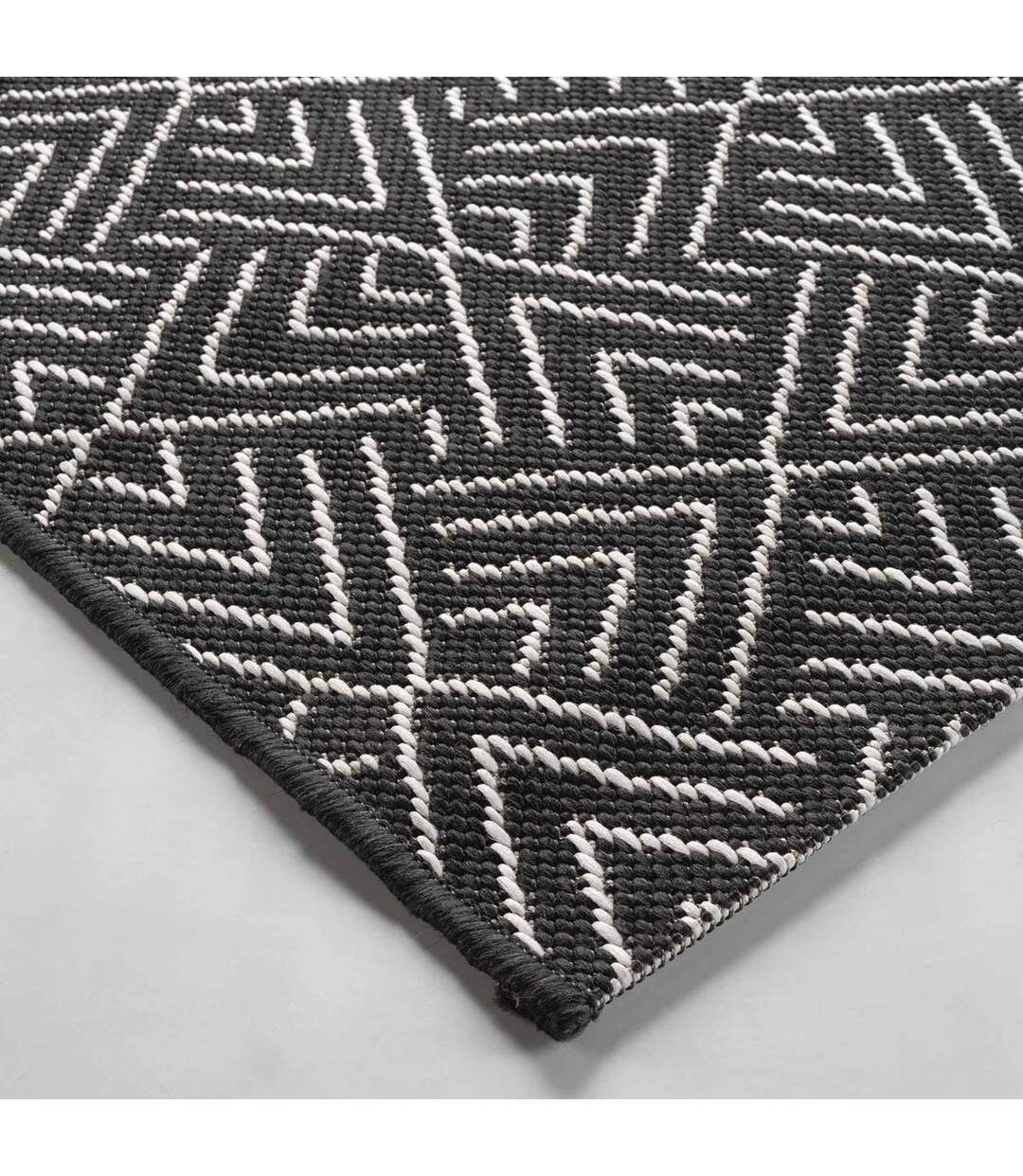 Tapis Tissé Déco Aztek 160x230cm Noir-2