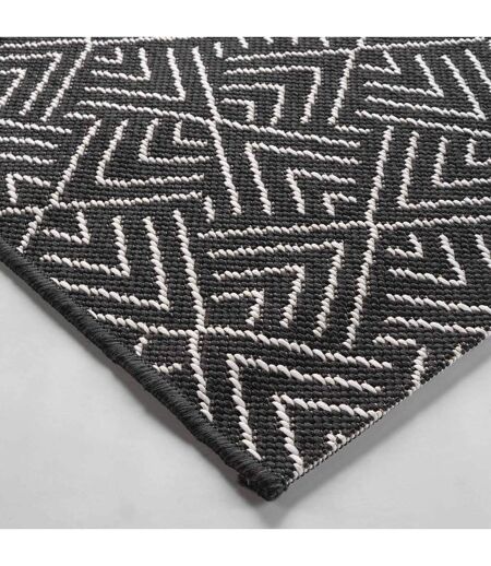 Tapis Tissé Déco Aztek 160x230cm Noir