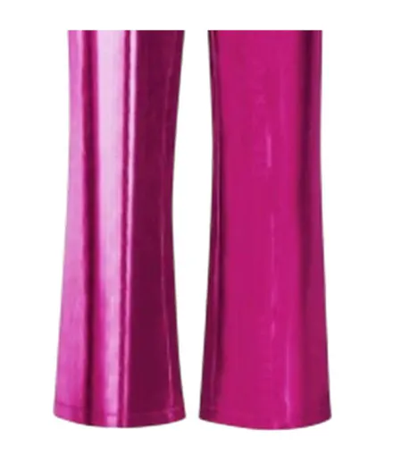Womens/ladies Lupe Metallic Trousers Purple AmyLynn