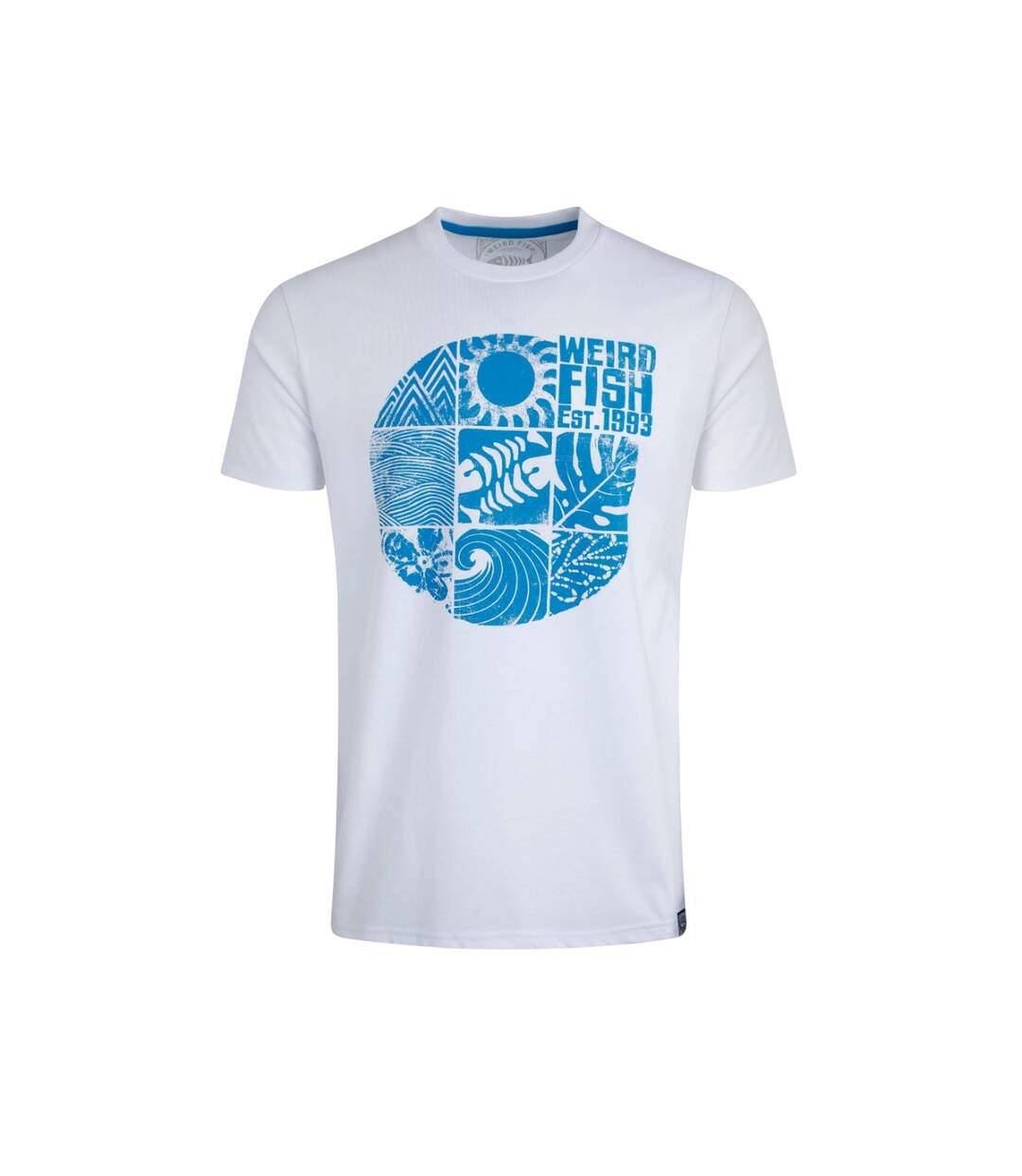T-shirt summer sector homme blanc Weird Fish-1