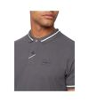 Crosshatch Mens Tata Polo Shirt (Dark Grey)