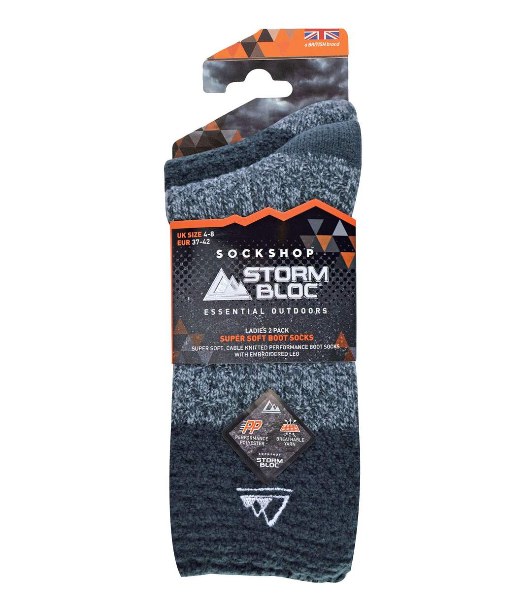 Storm Bloc - 3 Paires Femme Chaussettes Randonnée | Douces Confortable-2