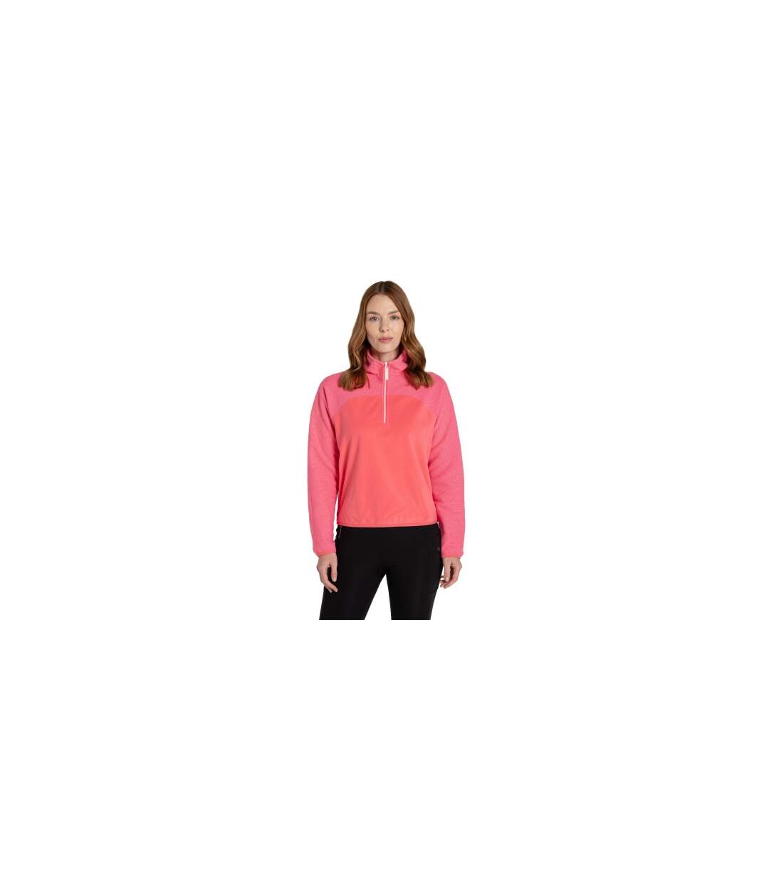 Haut Polaire À Col Montant Zippé Selina Femme Rose Corail Craghoppers-1