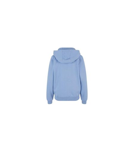 Sweat À Capuche Duveteux Femmes/ladies Bleu Poudré Build Your Brand