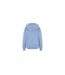 Sweat À Capuche Duveteux Femmes/ladies Bleu Poudré Build Your Brand-3
