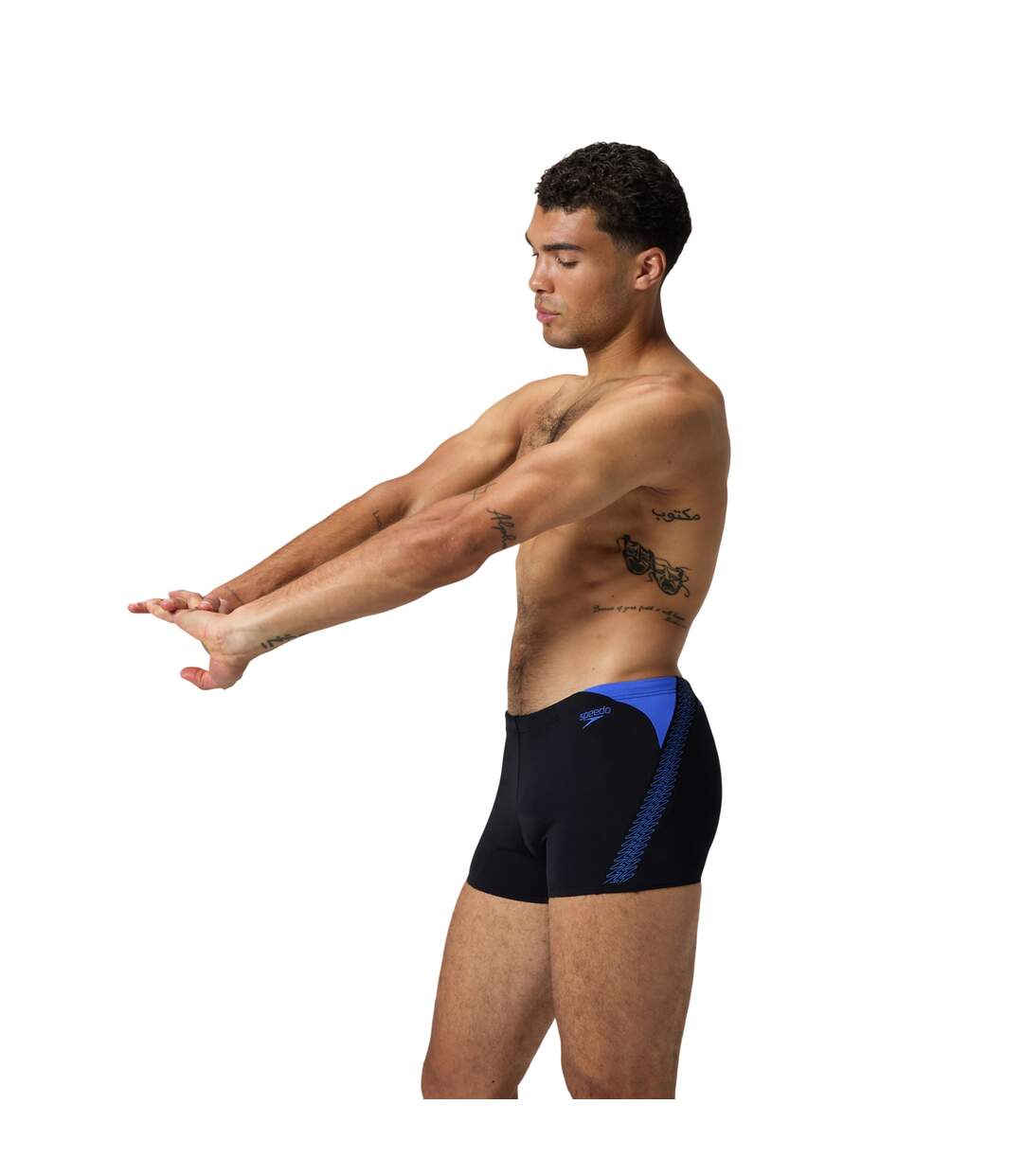 Mens Hyperboom Splice Swim Shorts Blue Speedo-4
