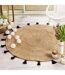 Tapis Rond Déco en Jute Shira 120cm Noir-1