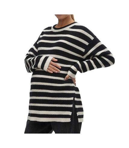 Pull Noir/Blanc Femme Vero Moda Marternity Fabulous - L