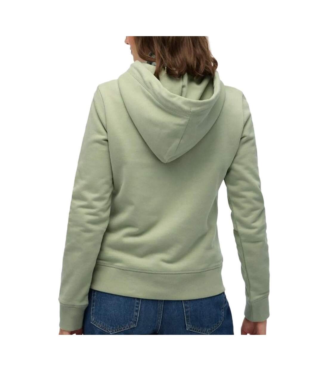 Sweat vert femme superdry essential-2