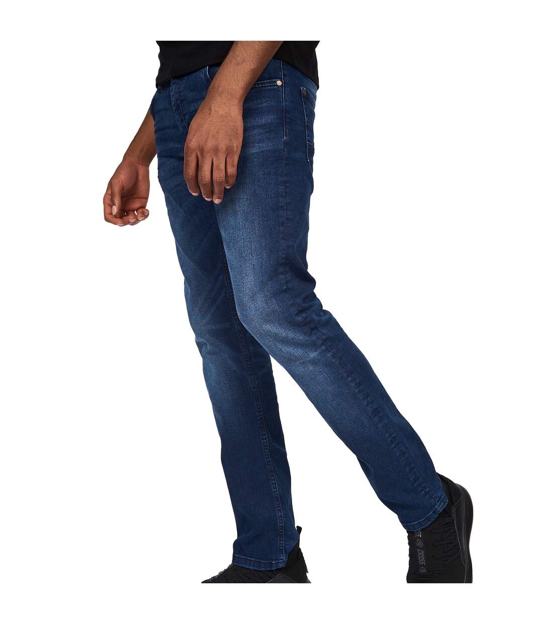 Jean Svelte Homme Bleu Foncé Délavé Crosshatch-4