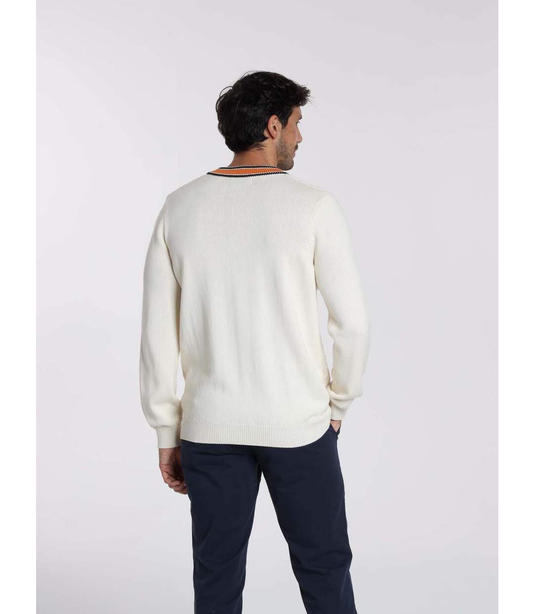 Pulls col v  en coton PAULIN