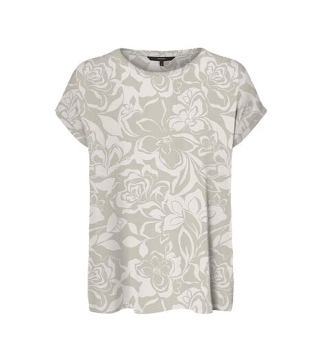 T-Shirt beige/blanc femme vero moda mava