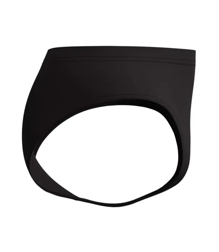 Mens Logo 4 Way Stretch Swim Briefs Black Speedo