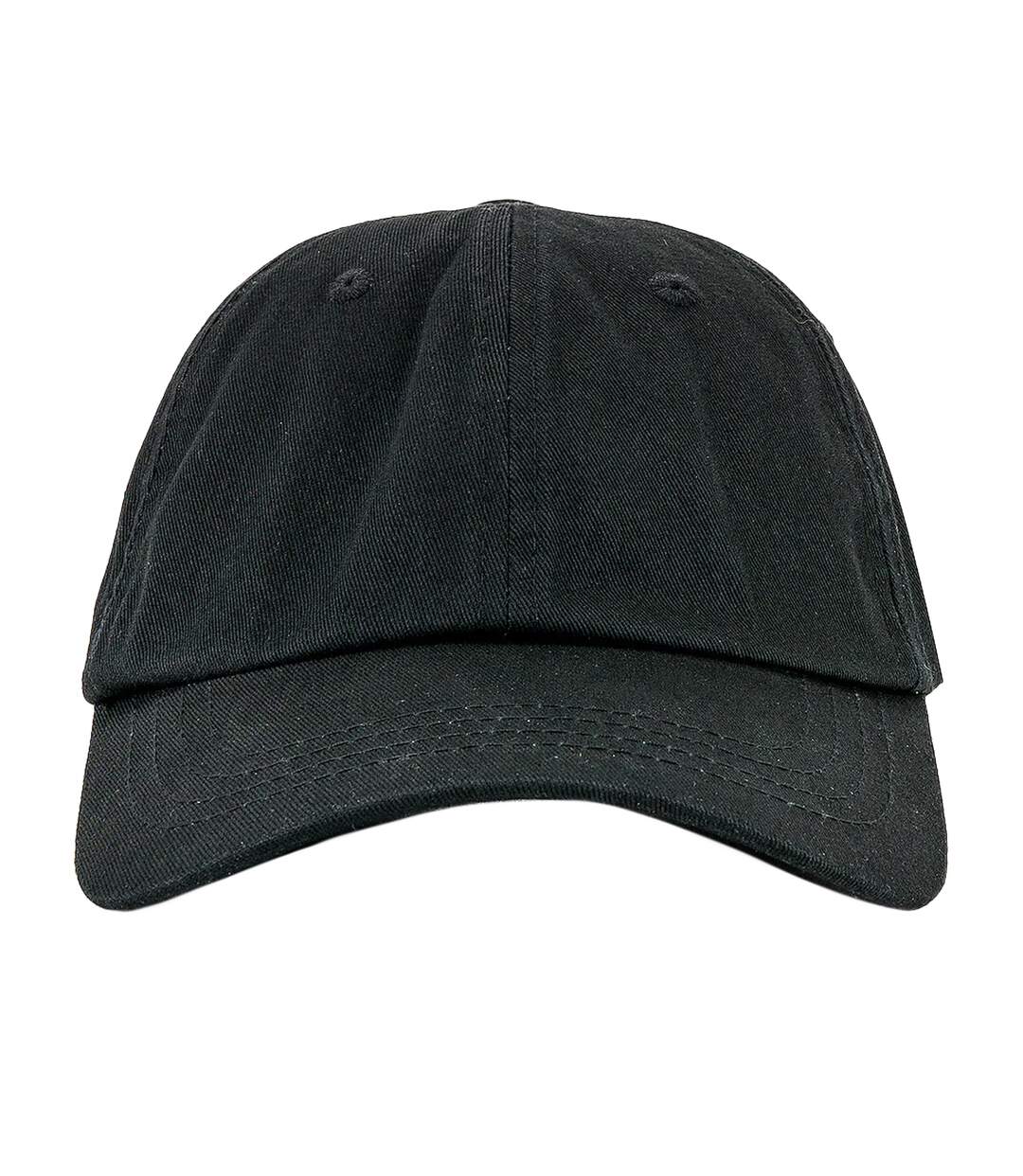 Casquette de baseball 100% coton épais adulte unisexe noir Beechfield-1