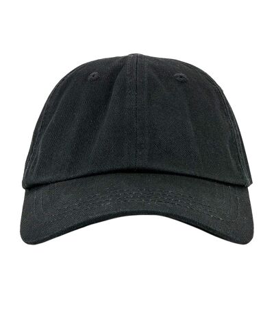 Casquette de baseball 100% coton épais adulte unisexe noir Beechfield