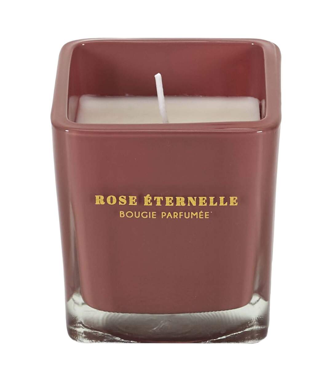 Bougie parfumée carrée Nude 7 cm (Lot de 3) Rose des bois