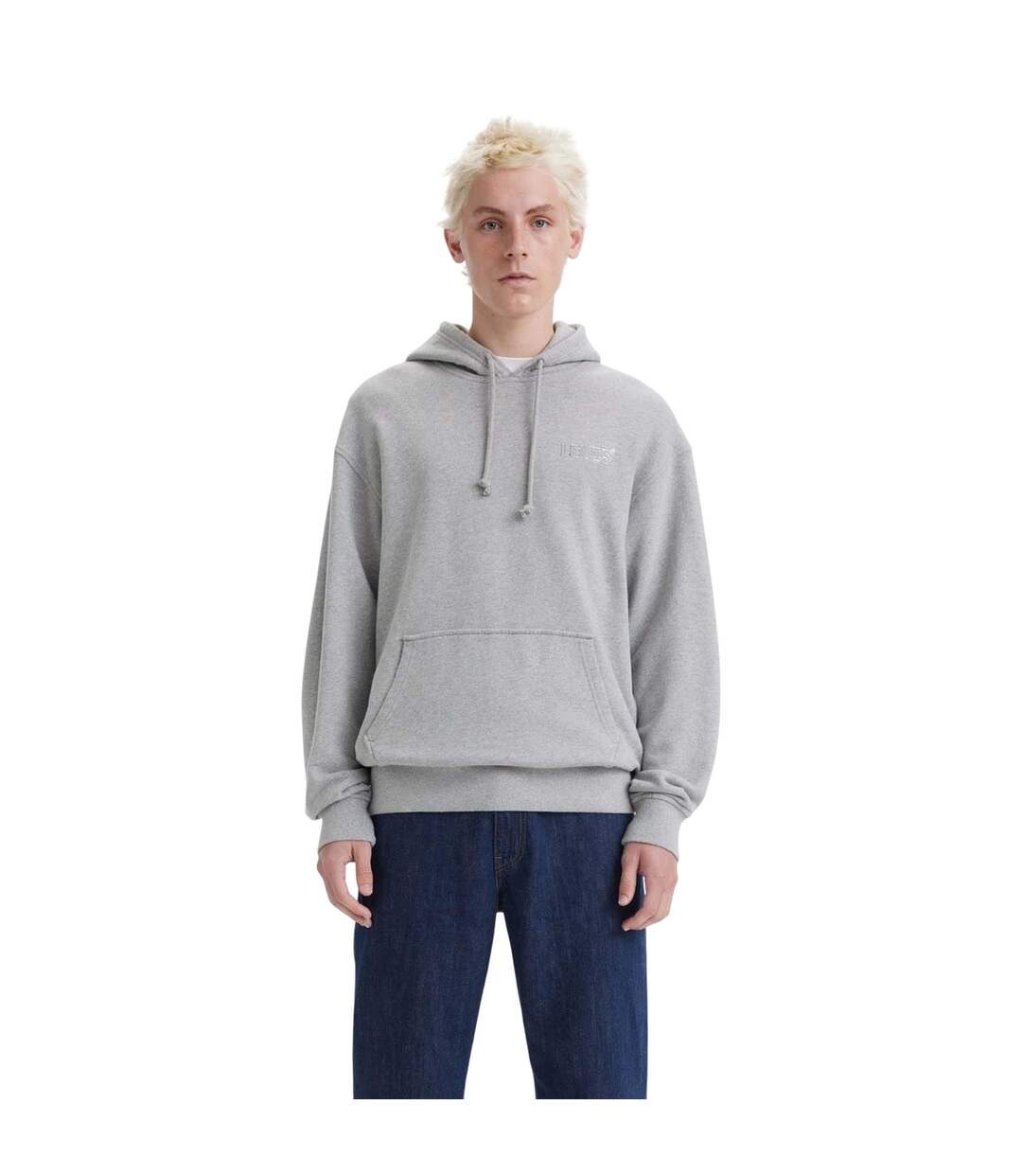 Sweat à capuche homme gris chiné Levis-3