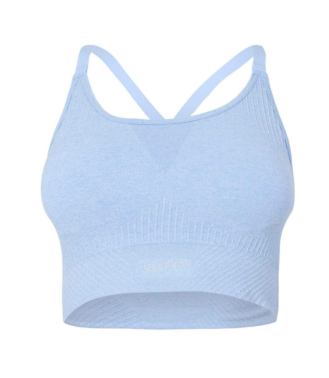 Brassière De Sport Motif/style Ajustable Femme Bleu Pâle USA-2