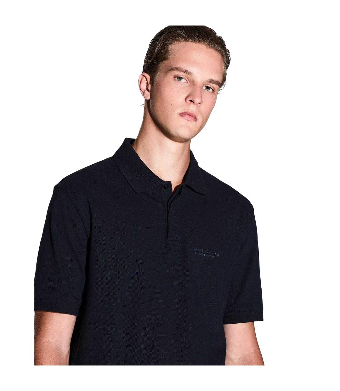 Polo Manches Courtes Homme Bleu Marine Sombre Armani Exchange-4
