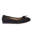 Femmes/dames tam bow wide flat ballet shoes noir Good For The Sole-2