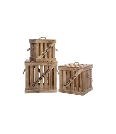 Lot de 3 Boîtes de Rangement Taste 36cm Naturel