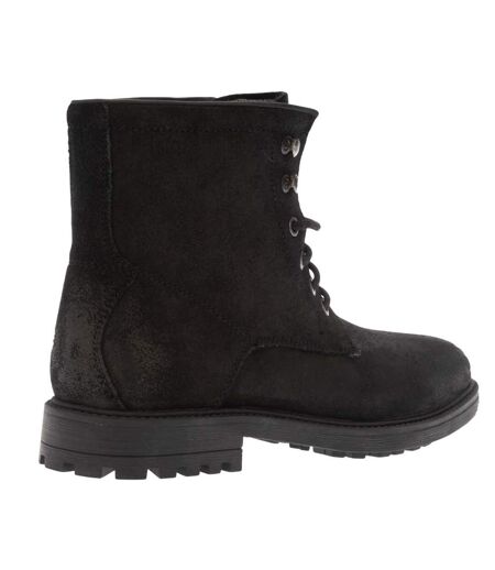 Mens suede flat ankle boots black Dune London