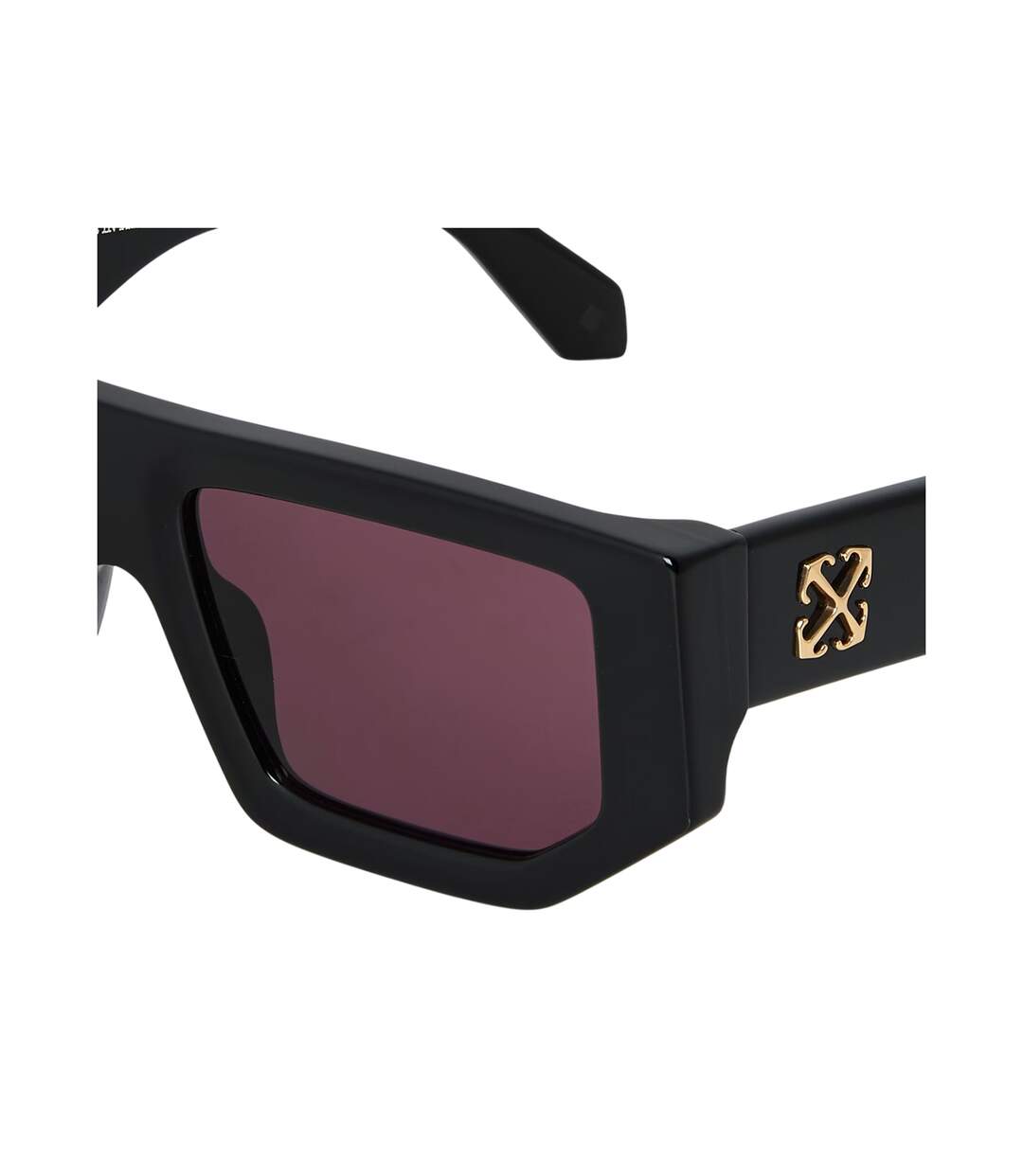 Womens/ladies Vancouver Rectangular Sunglasses One Size Black Burgundy Off White-3