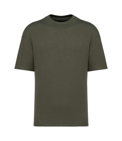 Native Spirit Mens French Terry T-Shirt (Khaki Green) - UTPC5909