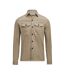 Mens Hicksville Long-sleeved Overshirt Khaki Brown James Harvest-1