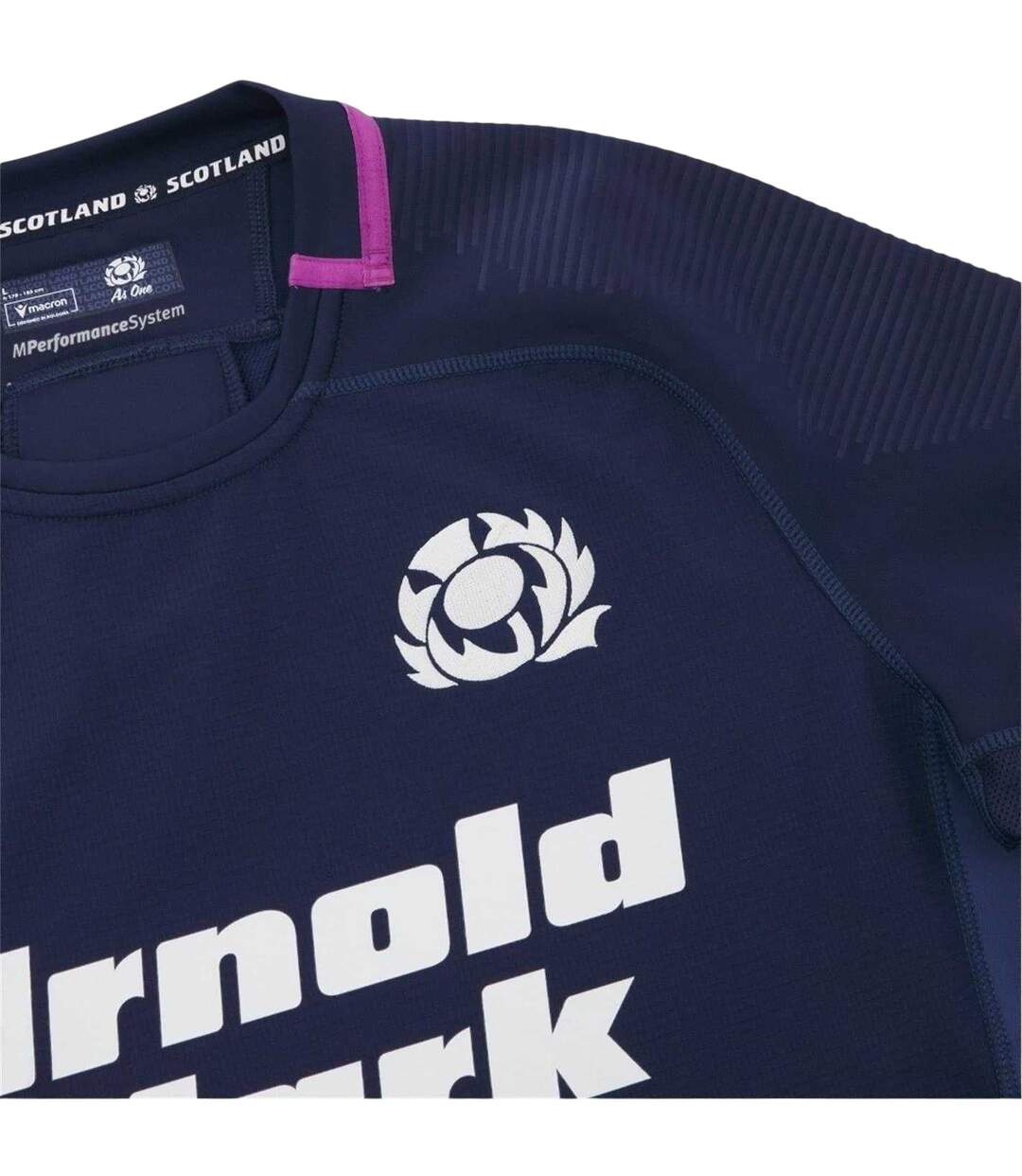 Womens/ladies Scotland Ru Raglan Competition T-shirt Navy Macron-3