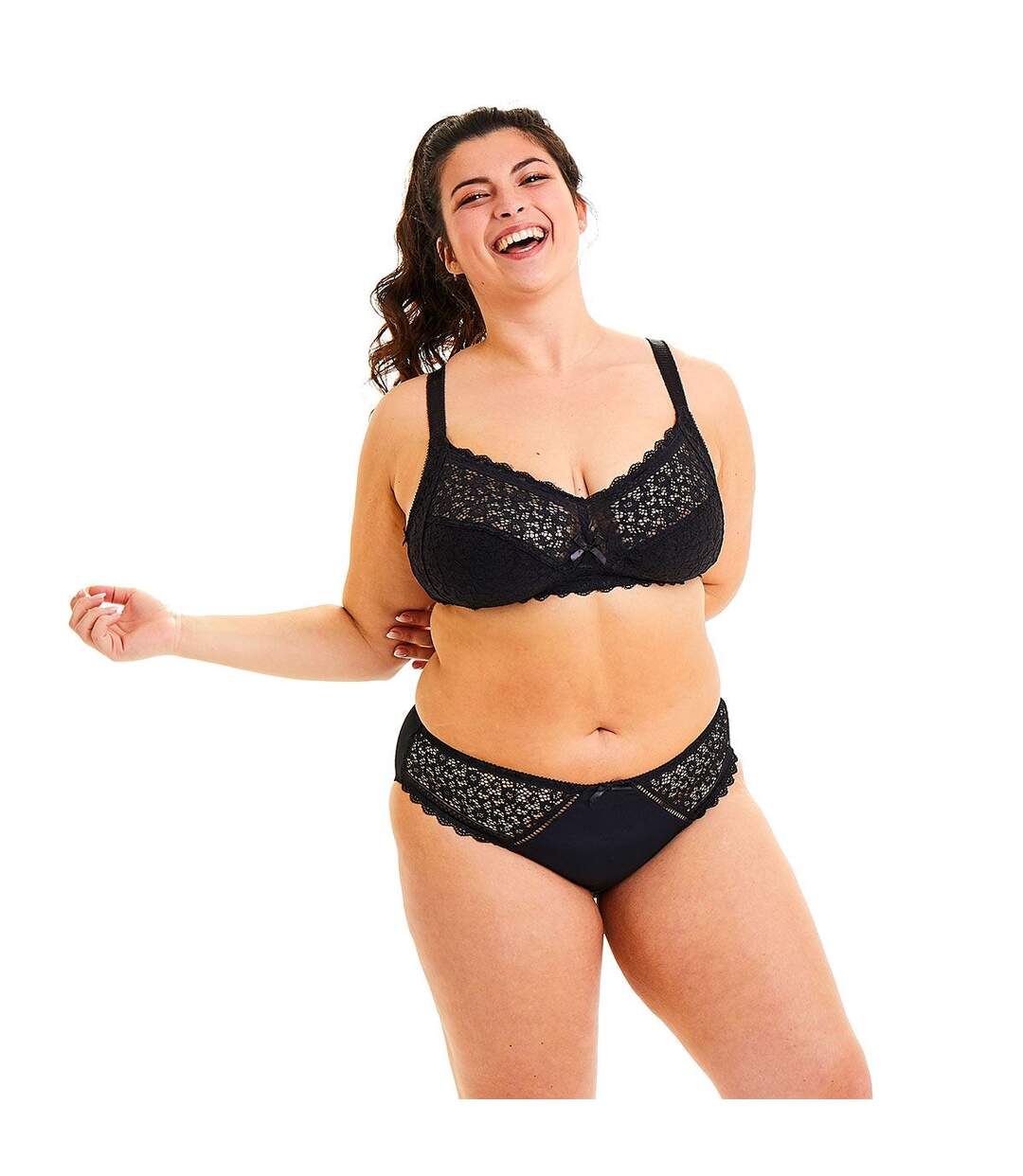 Soutien-gorge souple grand maintien noir Elena