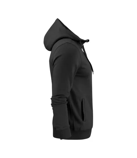Mens Plain Full Zip Hoodie Black Printer