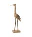 Statue Déco Oiseau en Bois Denny 52cm Marron-1