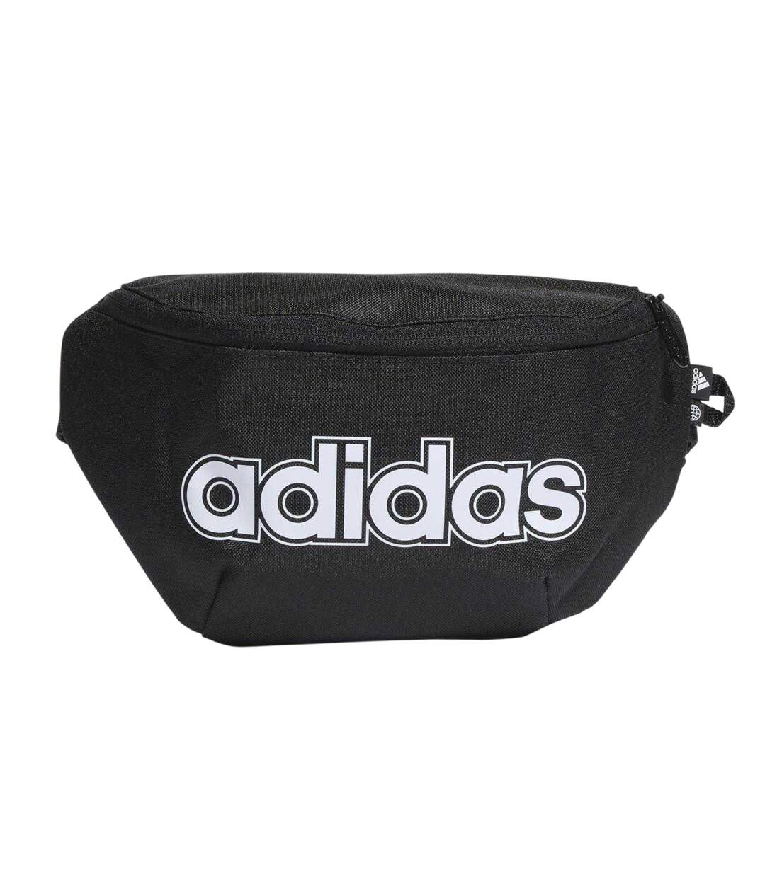 Linear Logo Waist Bag One Size Black White Adidas-1