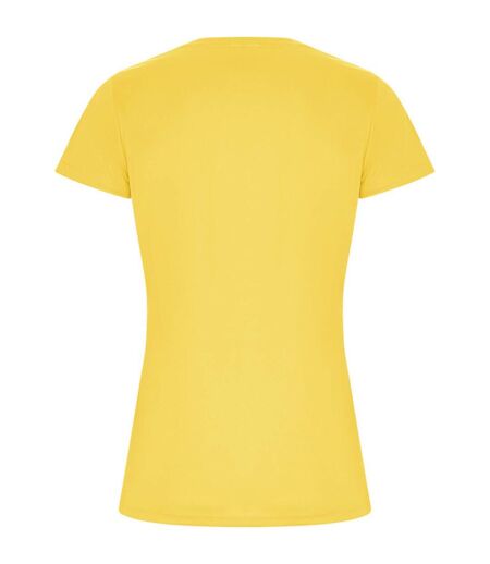 Womens/ladies imola sports t-shirt yellow Roly