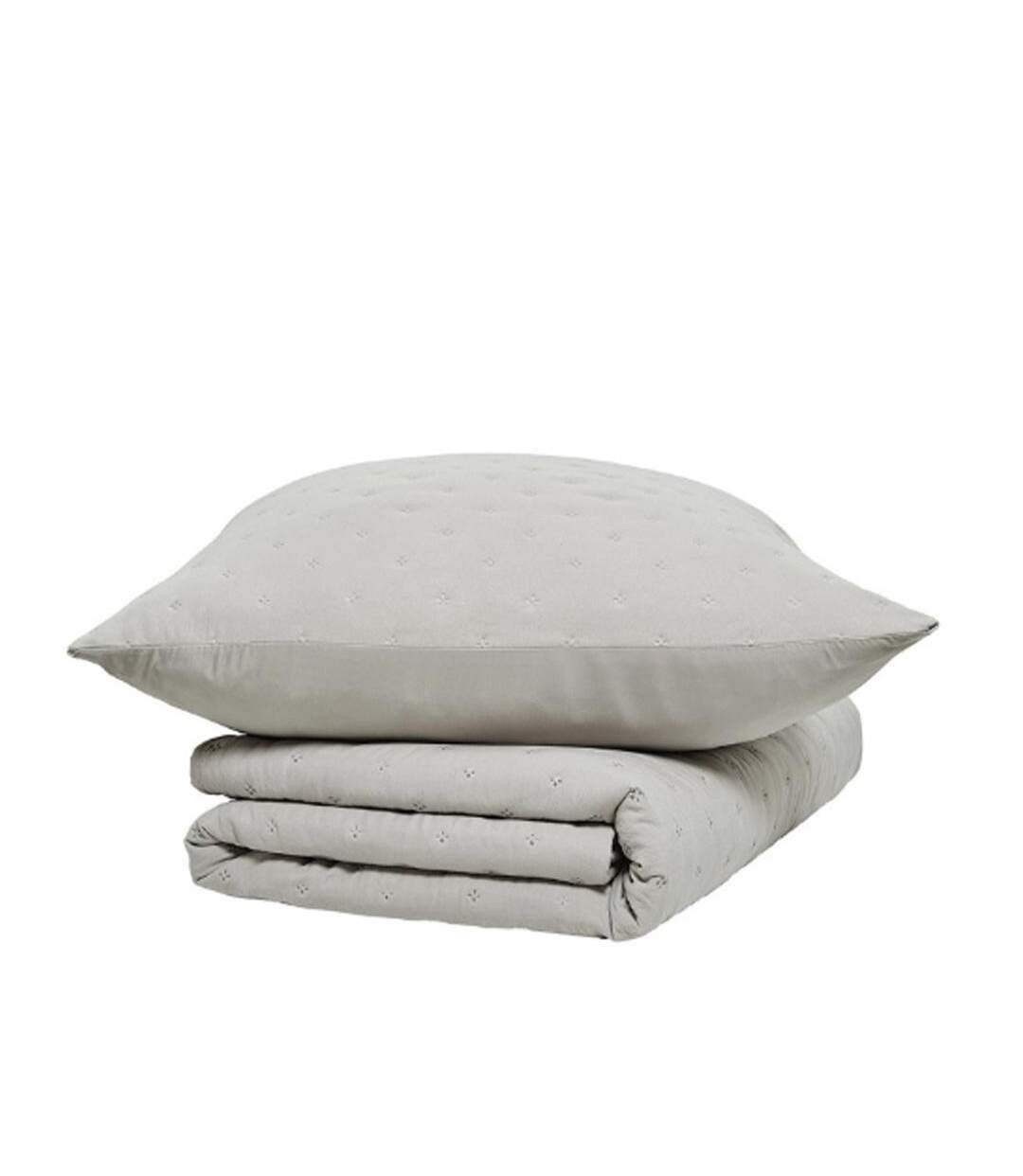 Couvre lit beige + 2 taies d'oreiller today 260x240cm-2