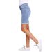 Bermuda femme en jean frangé - Stone clair - Coupe ajustée - Taille haute
